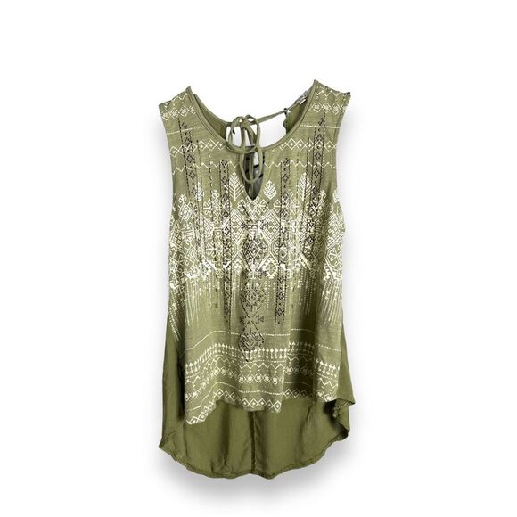Miss Me Tie Back Boho Tank top - Picture 1 of 5